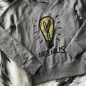 Junk Food Clothing “Genius” Light Bulb Sweater NWT
